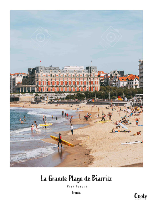 Affiche photo La grande plage de Biarritz