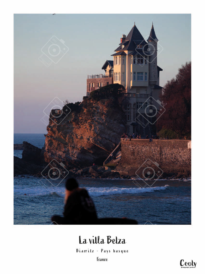 Affiche photo villa Belza Biarritz | Photo originale du Pays Basque Coolyposter 