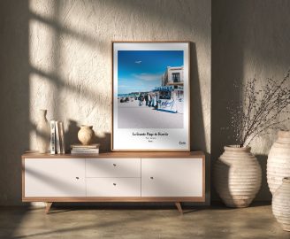 affiche photo la Rhune Pays Basque | Affiche photo La grande plage Biarritz Pays Basque Coolyposter