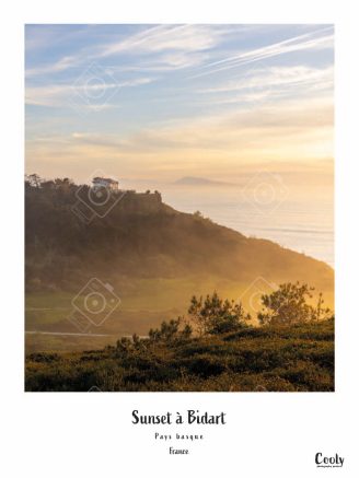 Affiche photo sunset Bidart Pays basque | Coolyposter poster affiche photo coucher de soleil pays basque